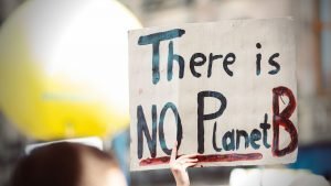 气候抗议活动没有行星B标志